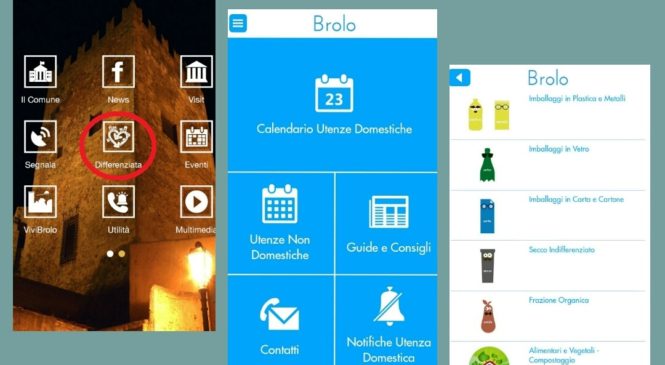 Brolo – anche l’app. del Comune si rinnova con le info sul servizio porta a porta.