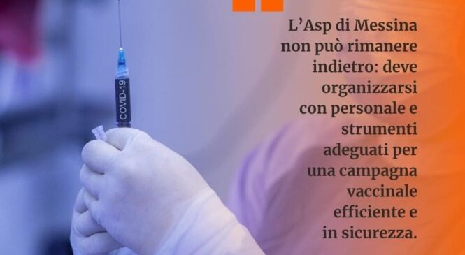 COVID 19- ON. LACCOTO: LA CAMPAGNA VACCINALE È PARTITA E NON POSSONO ESSERE TOLLERATI RITARDI